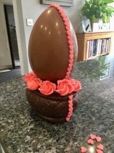 Decorated chocolate egg 