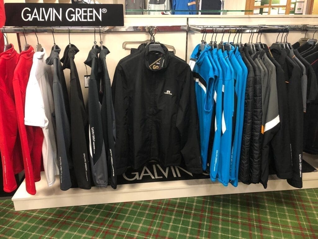Golf jackets in the Pro Shop