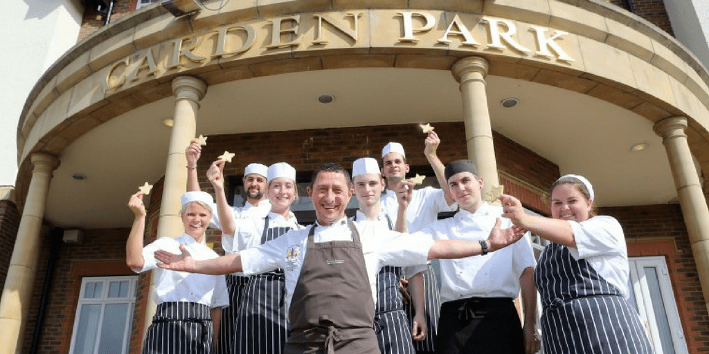 Chefs stood outside Carden park 